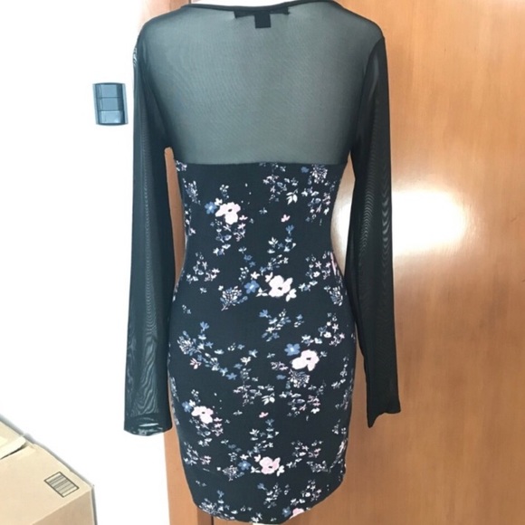 Floral Long Sleeve Mini Dress - Picture 5 of 5